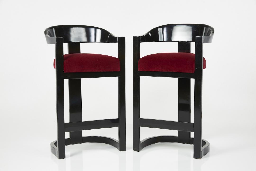 Karl Springer, 'Onassis' Bar Stools (2) (1 of 9)