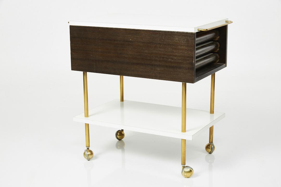 John Keal, Bar Cart With Stow-Away Folding Tables (1 of 10)