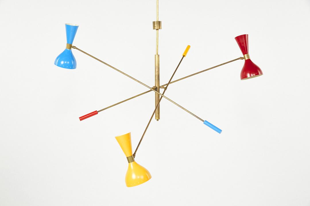 Italian, Three-Shade Chandelier (1 of 9)