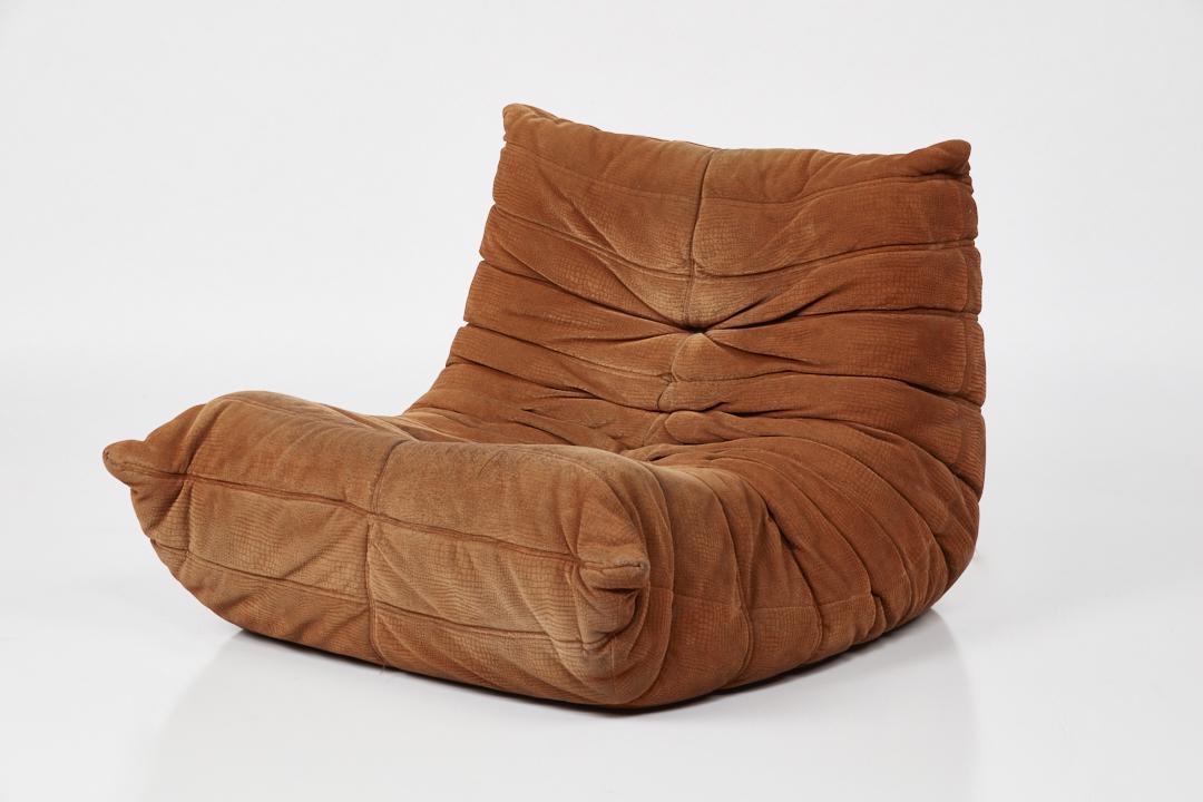 Michel Ducaroy, 'Togo' Chair: Michel Ducaroy 'Togo' chair, designed 1973 Polyester. Manufactured by Arconas, Canada. Underside with manufacturer's branded decking and label. Dimensions: 27" H 36" W 42" D.