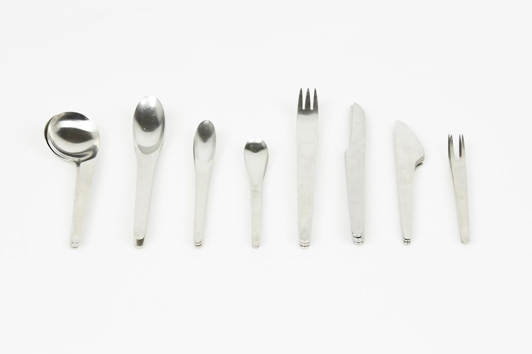 Arne Jacobsen,Ten-Piece 'AJ' Flatware Set for Six (60) (1 of 14)