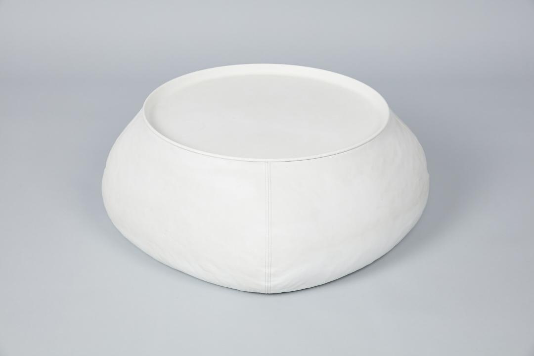 Patricia Urquiola, 'Fat-Fat' Occasional Table: Patricia Urquiola 'Fat-Fat' occasional table with interior storage, 2004 Leather, painted steel, molded plastic. Manufactured by B&B Italia, Italy. Underside molded with "B&B/Italia/Fat-Fat/ design Pa