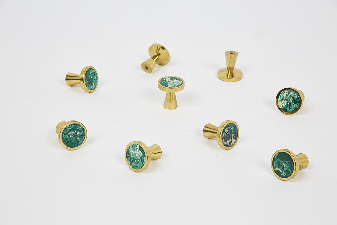 Evelyn Ackerman, Marbled Resin Drawer Pulls (9) (1 of 8)