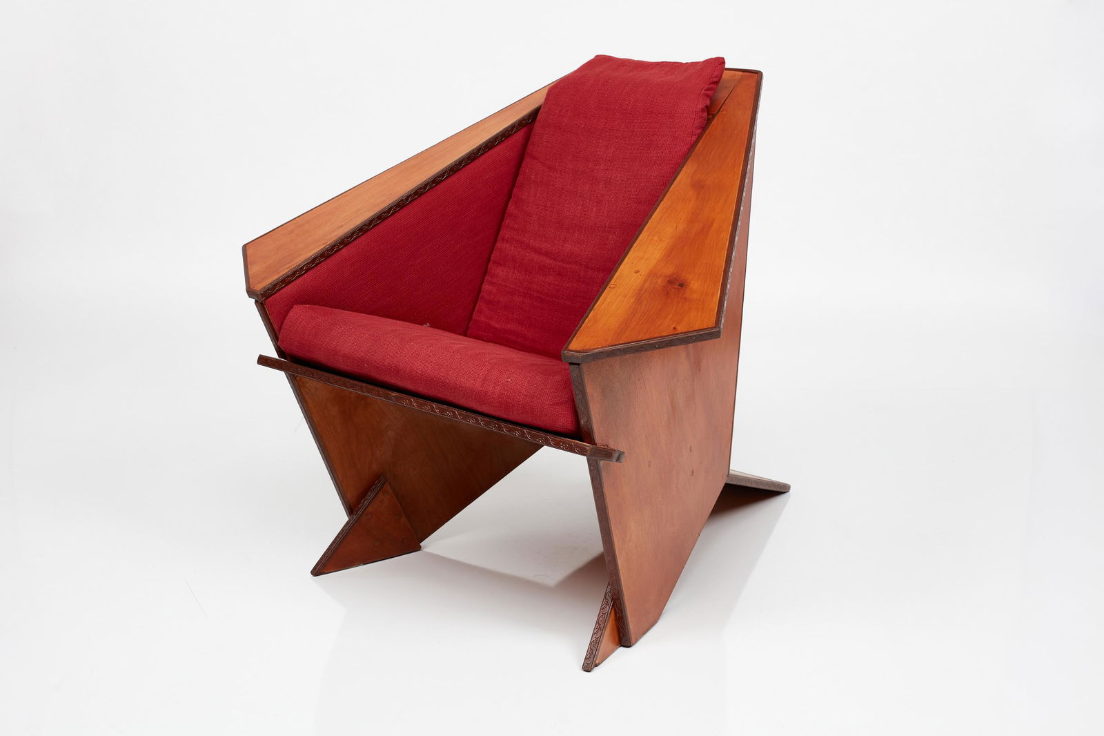 Frank Lloyd Wright Style, 'Origami' Lounge Chair (1 of 18)