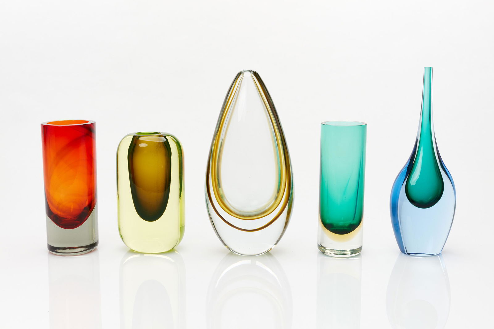 Murano, 'Sommerso' Vases (5) (1 of 20)