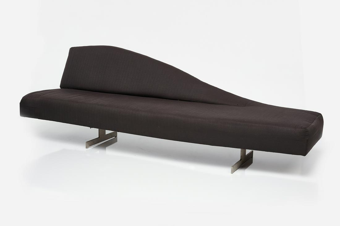Jean-Marie Massaud, 'Aspen' Sofa: Jean-Marie Massaud 'Aspen' sofa, ca. 2005 Fabric, steel. Manufactured by Cassina, Italy. 33" H x 102" W x 35" D