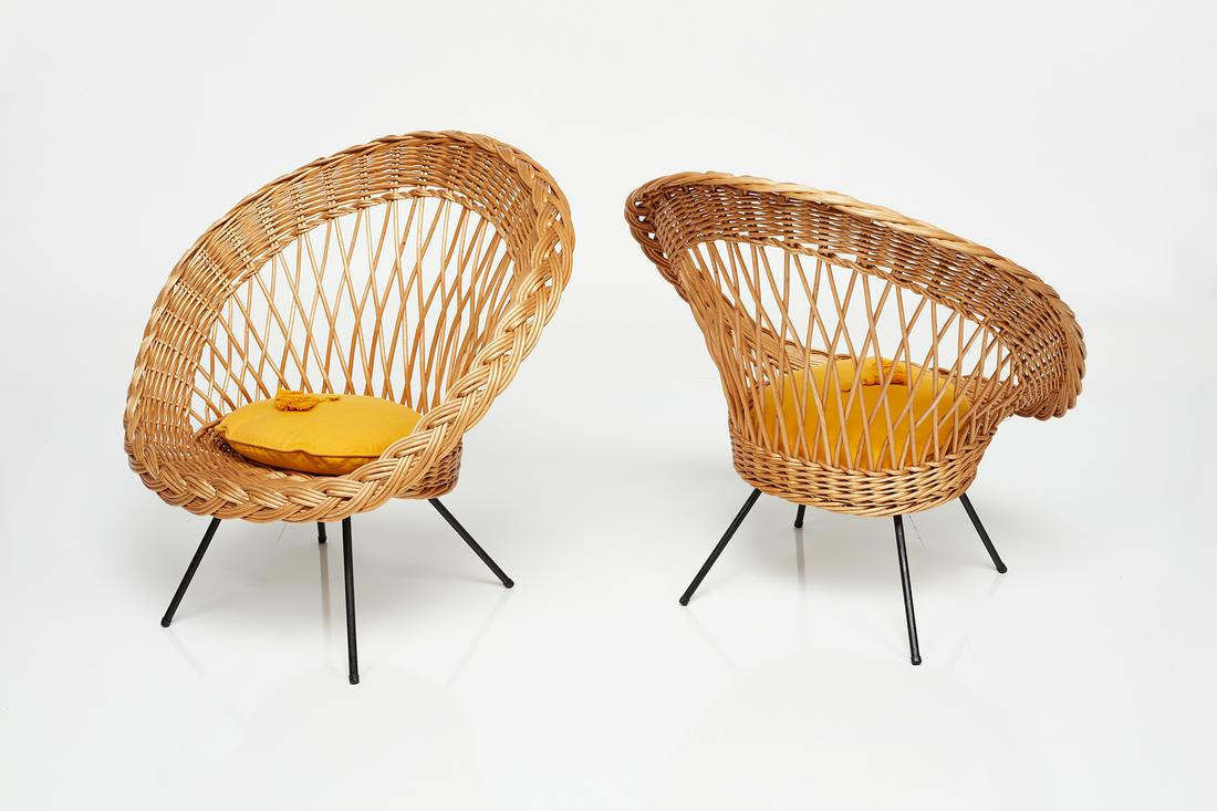 French, Wicker Lounge Chairs (2) (1 of 14)