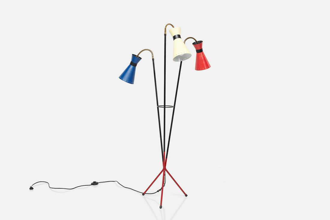 French, Tripod Gooseneck Floor Lamp (1 of 13)