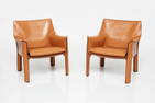 Mario Bellini, 'Cab' Lounge Chairs (2)