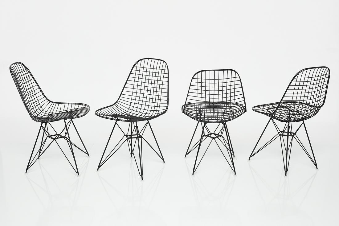 Charles & Ray Eames, Wire Sideshell Chairs (4) (1 of 13)