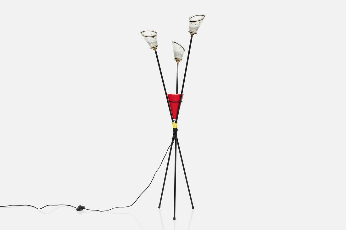French, Three-Arm Tripod Floor Lamp (1 of 8)
