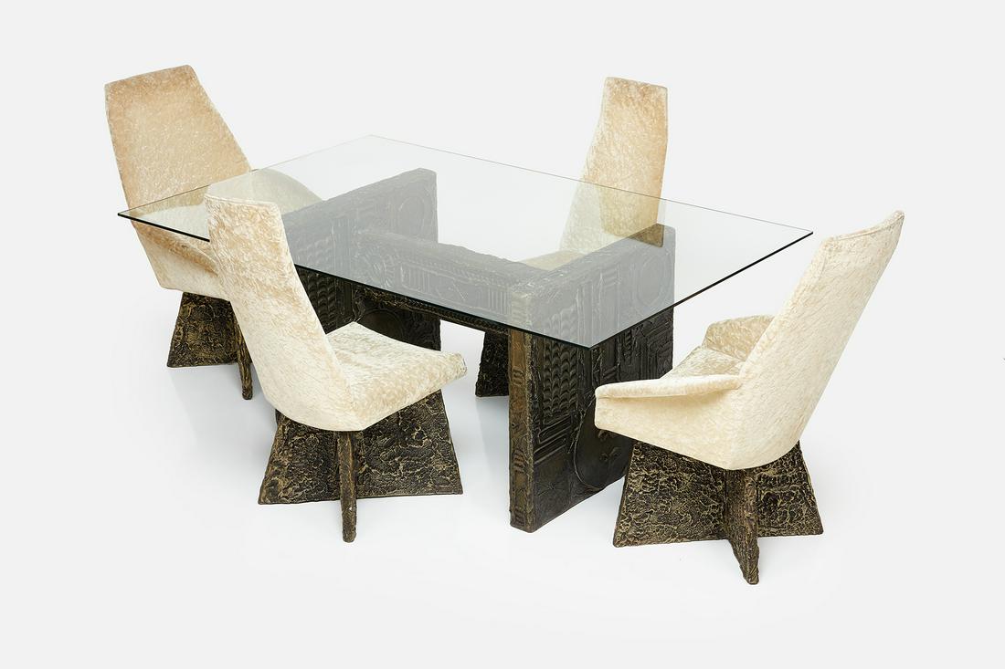 Adrian Pearsall, 'Sculpted Bronze' Dining Set (5) (1 of 20)