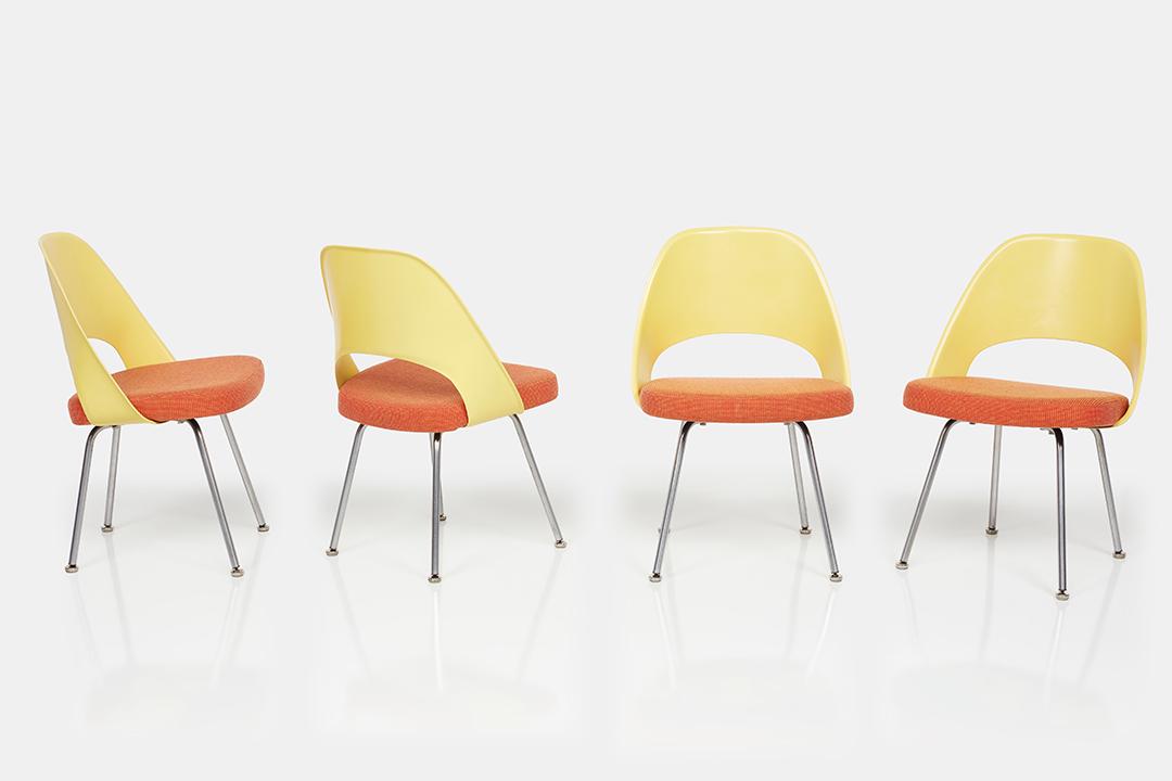 Eero Saarinen, 'Executive Armless' Dining Chairs (4) (1 of 16)