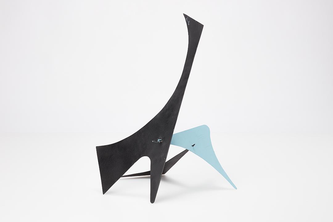 Modernist, Abstract Stabile: Modernist Abstract stabile, 1960s Painted steel. 19.5" H x 14" W x 8.5" D