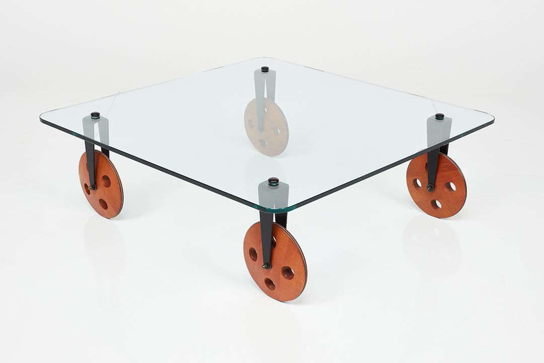 Gae Aulenti, 'Tavolo con Ruote' Coffee Table (1 of 15)