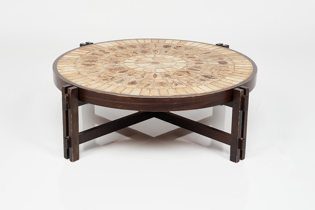 Roger Capron, Round 'Garrigue' Coffee Table (1 of 11)