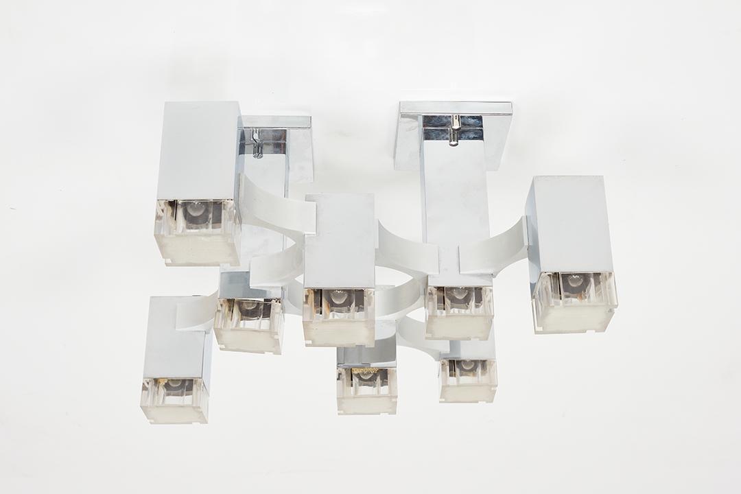 Gaetano Sciolari, Small 'Cubic' Ceiling Light (1 of 14)