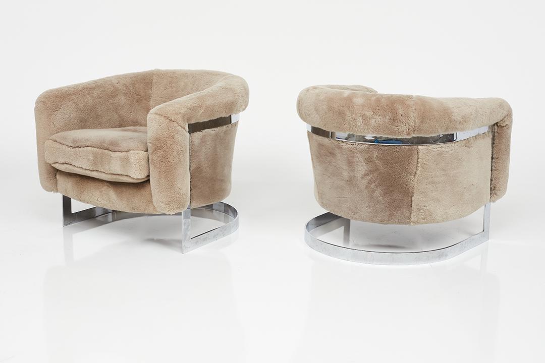 Milo Baughman, Barrel Back Lounge Chairs (2) (1 of 12)