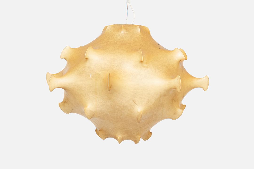 Achille & Pier Giacomo Castiglioni, Large 'Taraxacum' Suspension Light: Achille & Pier Giacomo Castiglioni Large 'Taraxacum' suspension light, 1960s Resin, metal frame. Manufactured by Flos, Italy. 25" H x 34" Diameter