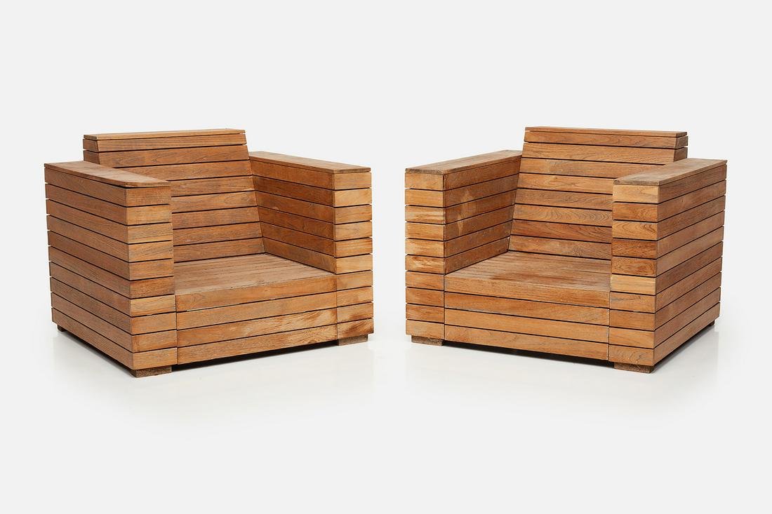 Modernist, Slatted Club Chairs (1 of 15)