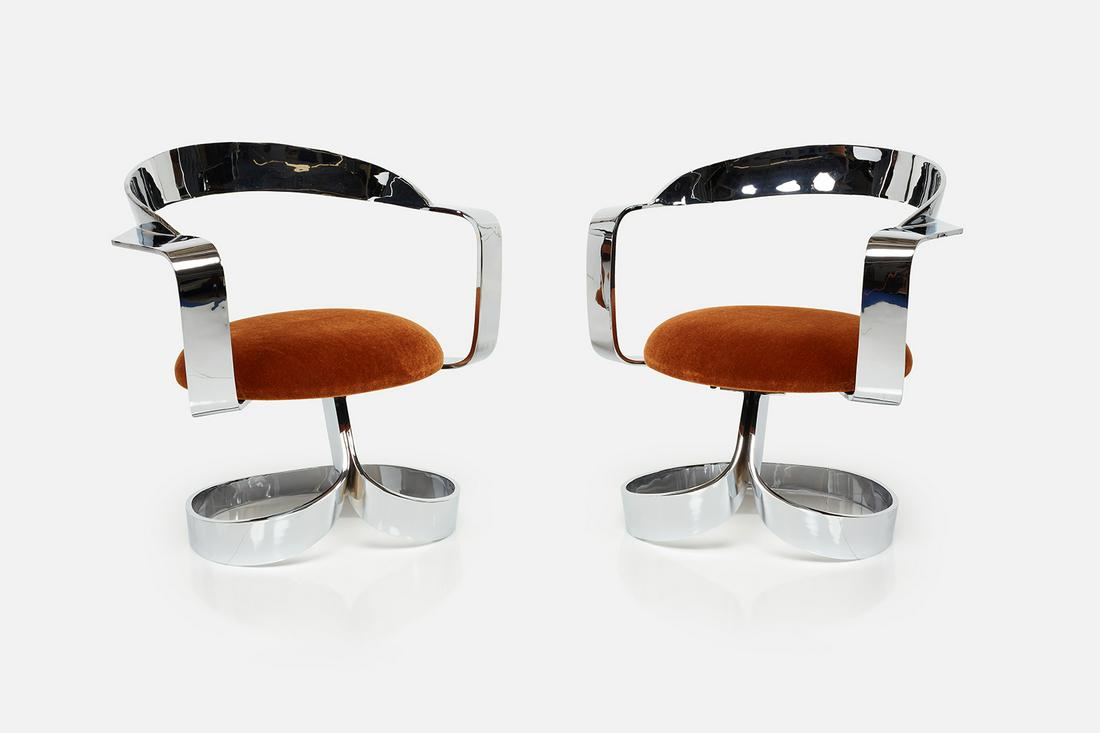 Modernist, Sculptural Swivel Chairs (2) (1 of 15)