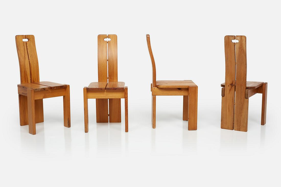 Pierre Chapo Style, High-Back Dining Chairs (4) (1 of 17)
