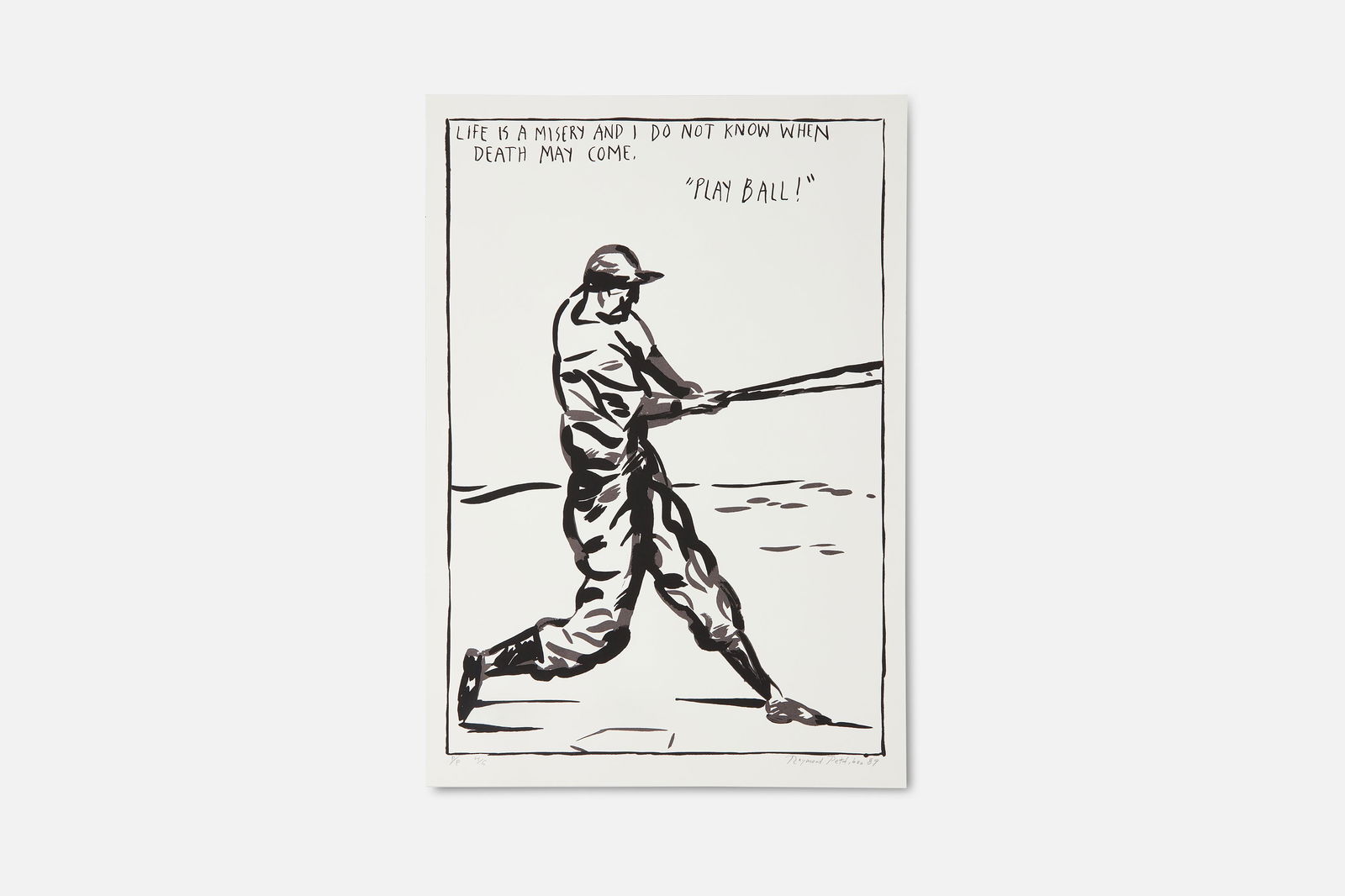 Raymond Pettibon, Untitled (Play Ball) Silkscreen (1 of 15)