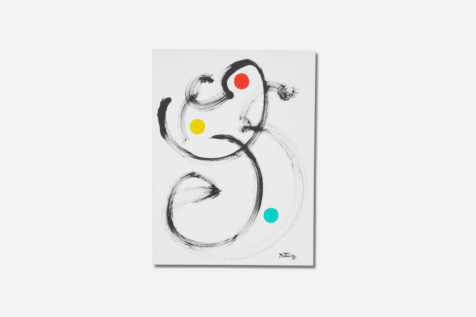 Stan Bitters, Untitled Abstract Painting: STAN BITTERS (American, b. 1936)Untitled abstract painting, 2022Acrylic on canvas.Signed at lower right-facing corner "Bitters '22."48" H x 36" W x 2" D