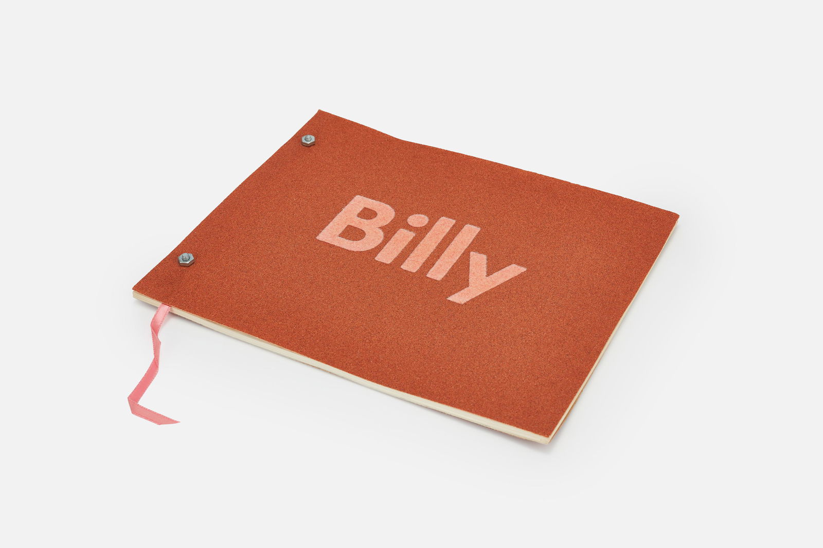 Ed Ruscha, 'Billy' Exhibition Catalog: ED RUSCHA (American, b. 1937)'Billy' exhibition catalog, 1968Sandpaper, ribbon, paper, nuts and bolts.One of 2,500 copies of the catalogue for Billy Al Bengston's 1968 solo exhibition at L