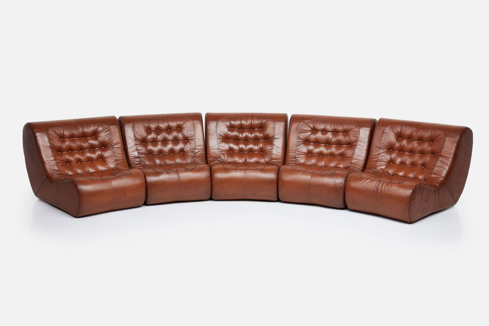 Modernist, Curved Sectional Sofa (5) (1 of 13)