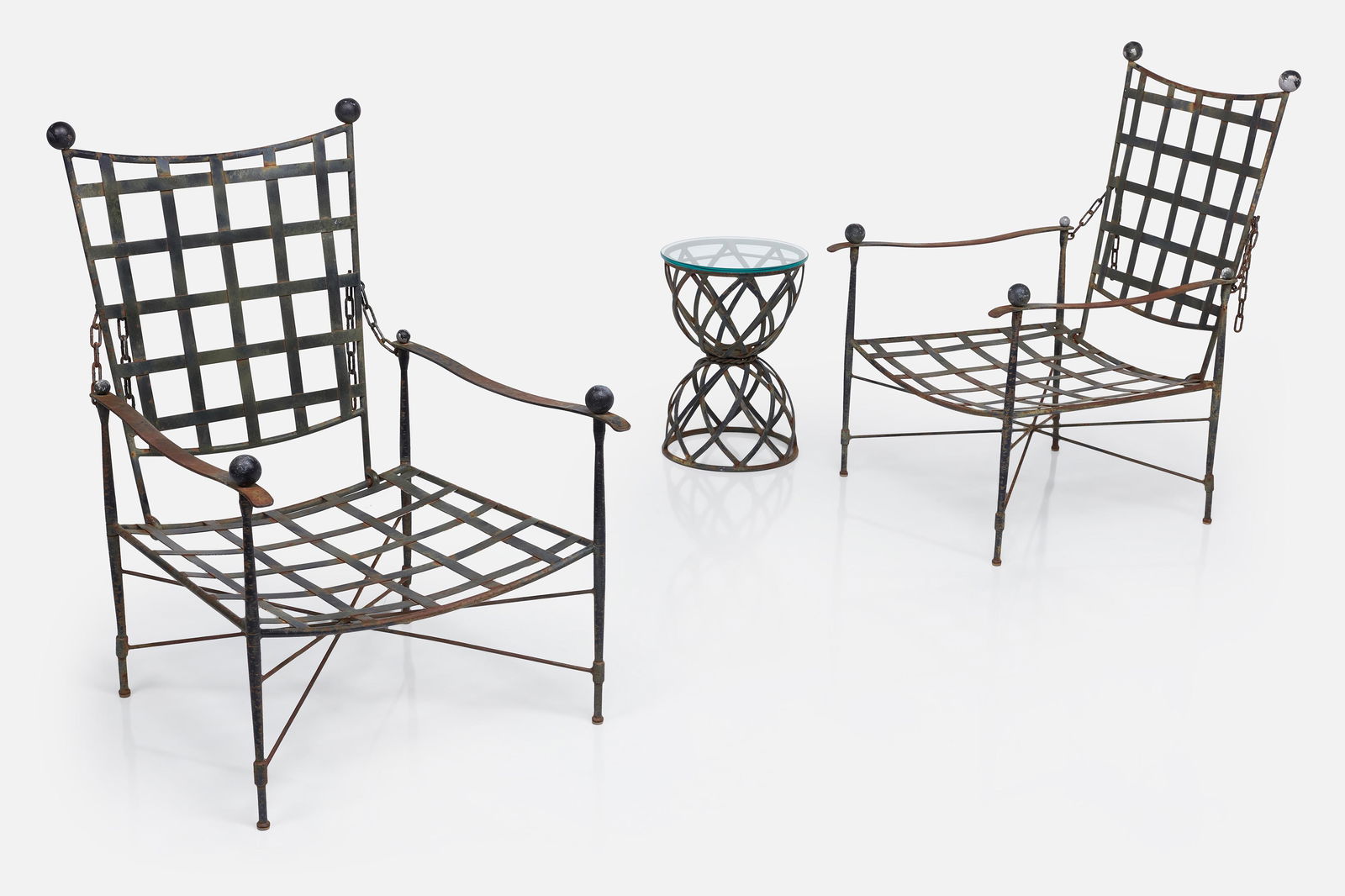 Mario Papperzini, 'Amalfi' Lounge Chairs and Occasional Table (3) (1 of 19)