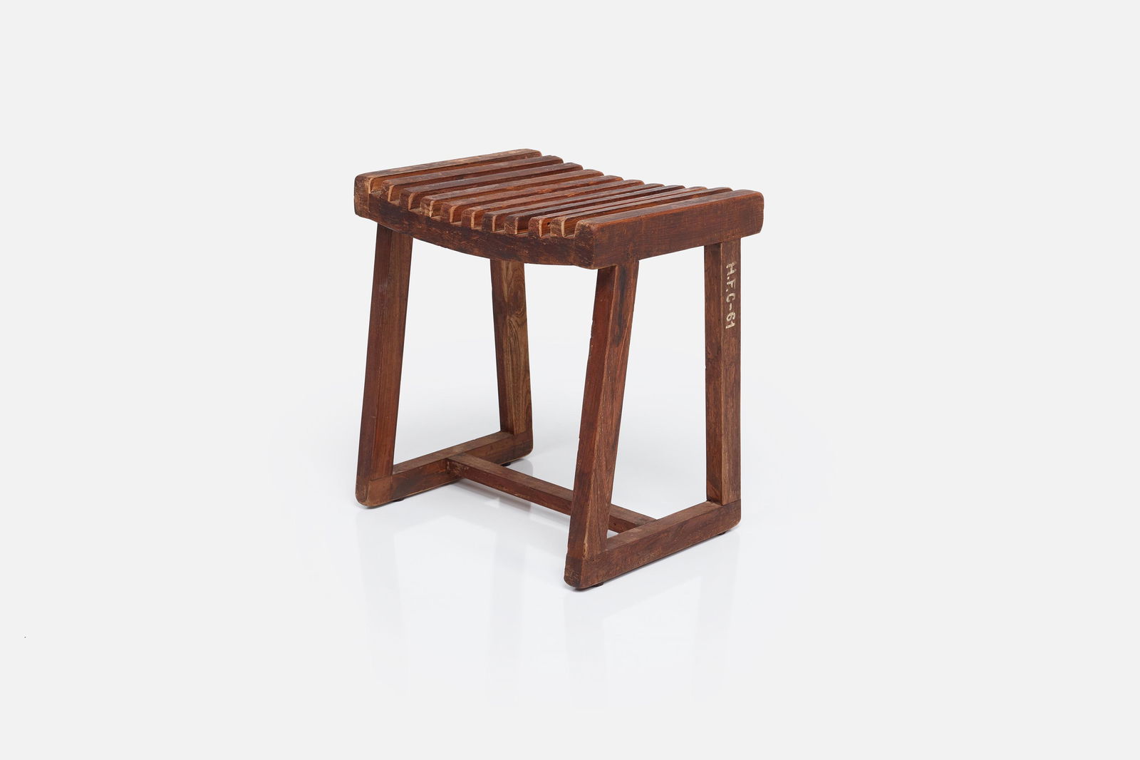 Pierre Jeanneret, Slatted Stool (1 of 10)