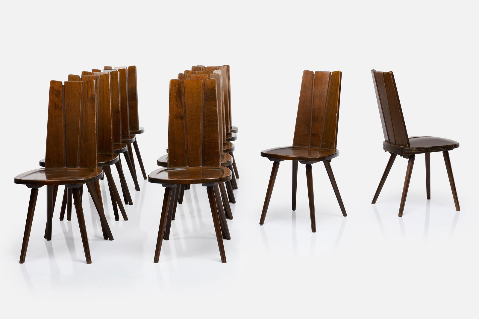 French, Brutalist Dining Chairs (12) (1 of 11)