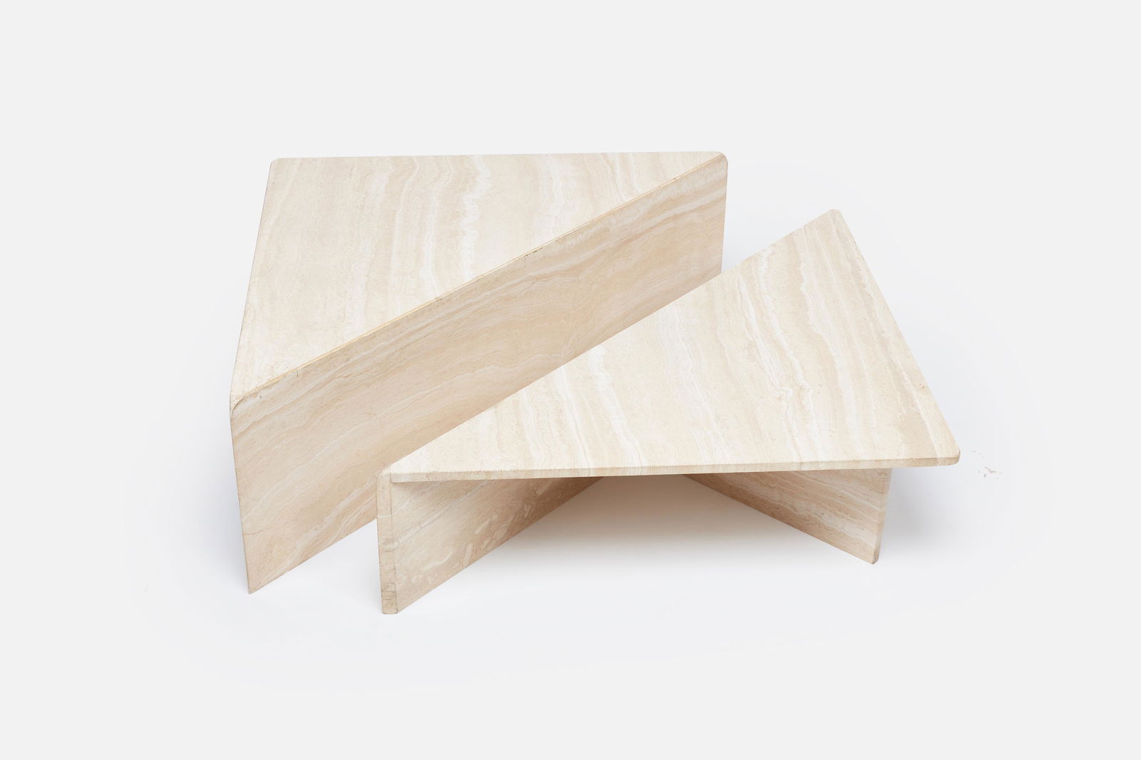 Up & Up, Two-Part Travertine Coffee Table (1 of 16)