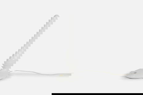 Ross Lovegrove, 'Geon' Table Lamp: ROSS LOVEGROVESelf-opening 'Geon' desk lamp, ca. 2011Polycarbonate, aluminum. Manufactured by Yamagiwa, Japan.Underside molded with manufacturer and designer information. 18.25" H x 7.75&