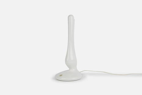 Ross Lovegrove, 'Geon' Table Lamp: ROSS LOVEGROVESelf-opening 'Geon' desk lamp, ca. 2011Polycarbonate, aluminum. Manufactured by Yamagiwa, Japan.Underside molded with manufacturer and designer information. 18.25" H x 7.75&