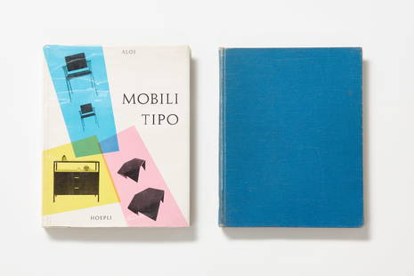 Mobili Tipo +  Camini D'Oggi (2): Mobili Tipo, Roberto Aloi,&nbsp;Ulrico Hoepli Editore, Milano, 1956, hardcover Camini D&#39;Oggi, Roberto Aloi,&nbsp;Ulrico Hoepli Editore, Milano, 1957, hardcover