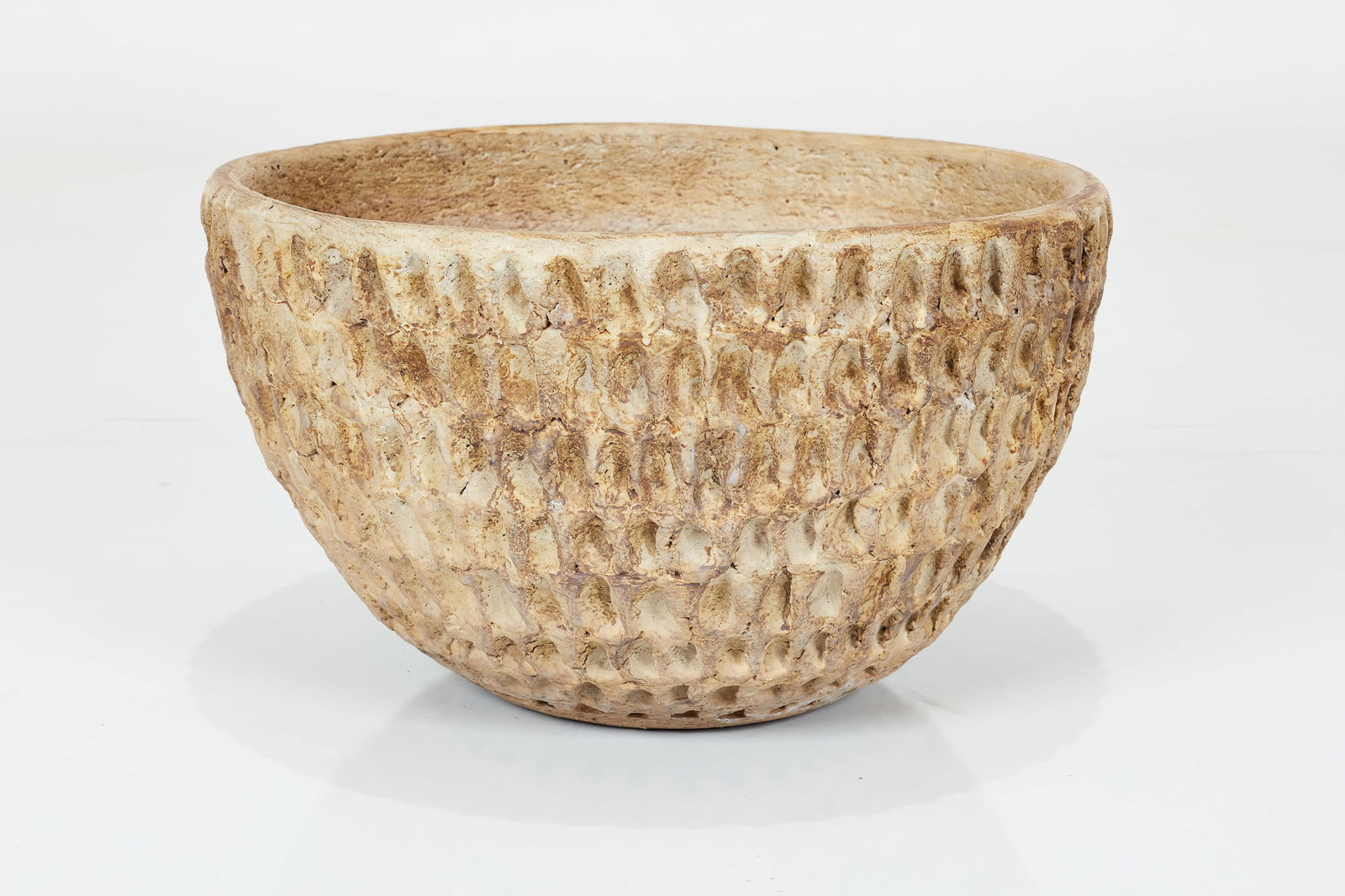 Stan Bitters, 'Thumb' Pot: STAN BITTERS'Thumb' planter, 1990sGlazed stoneware. Produced by Hans Stumpf, Fresno, CA.12.5" H x 20.5" Diameter