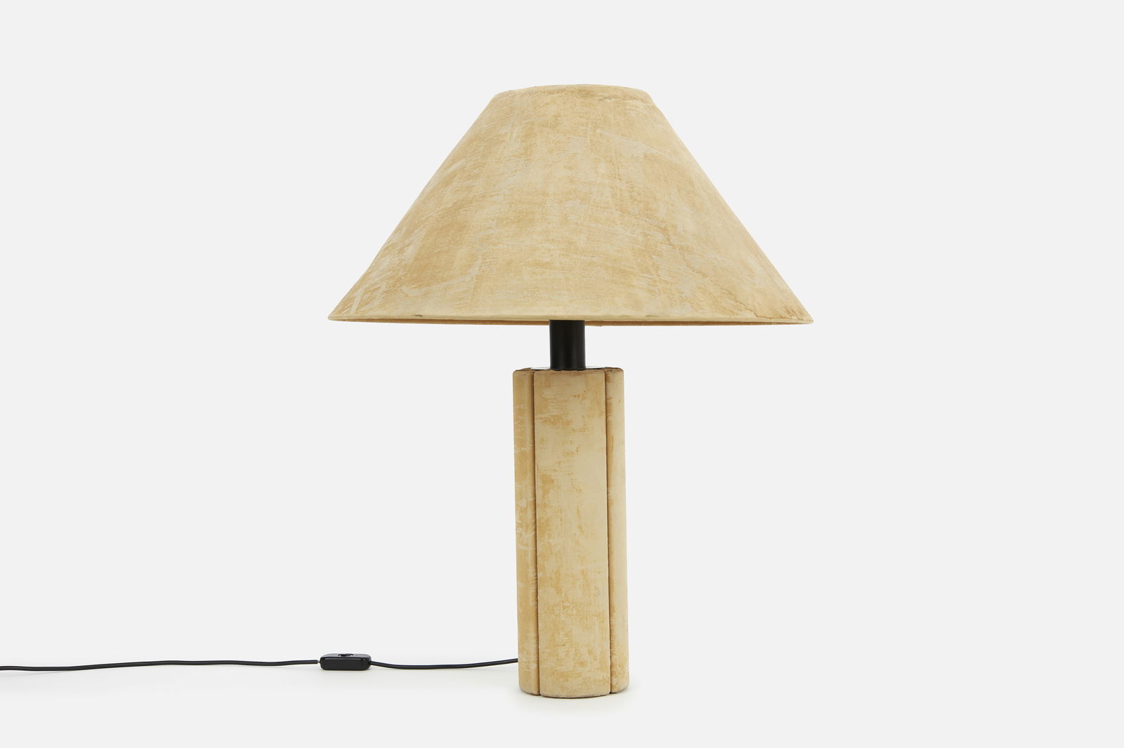 Ingo Maurer, Table Lamp: INGO MAURERTable lamp, 1970sChamois leather, painted metal. Manufactured by Design M, Germany. 29.5" H x 24" Diameter