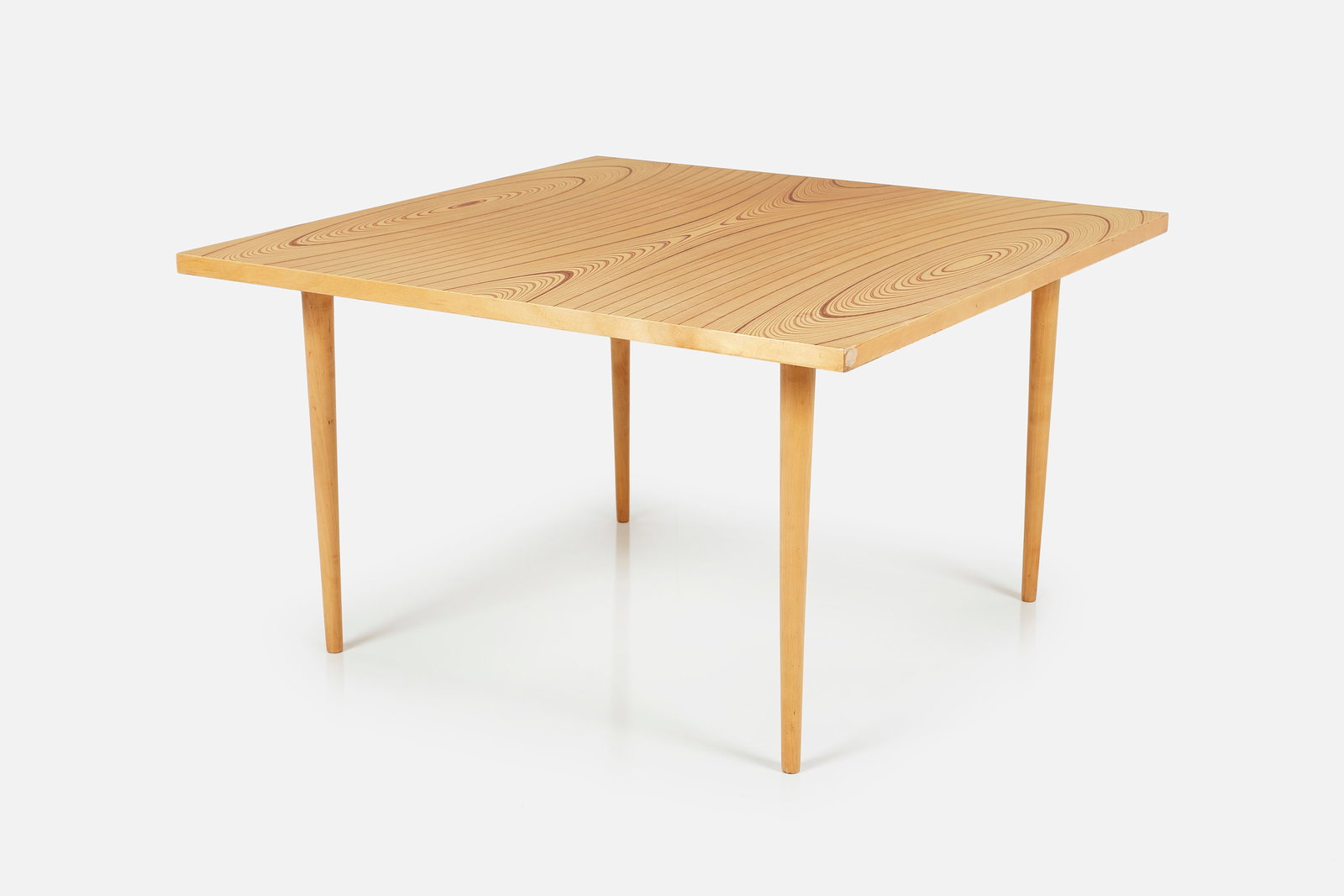 Tapio Wirkkala, Coffee Table: TAPIO WIRKKALACoffee table, model no. 9018, ca. 1958Laminated birch, birch, hazelwood. Manufactured by Asko, Finland.Underside with manufacturer's branded mark. 20.5” H x 35.5”