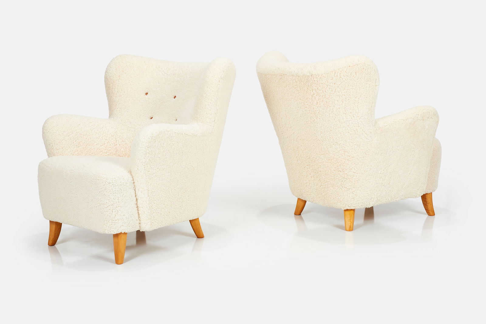 Swedish, Sheepskin Lounge Chairs (2) (1 of 16)