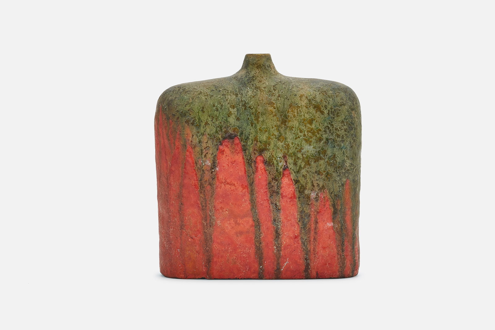 Marcello Fantoni, Vase: MARCELLO FANTONIVase, 1960sGlazed earthenware. Manufactured in Italy for Raymor, USA.Underside signed "fantoni ITALY for Raymor." 9.75" H x 8.75" W x 3" D