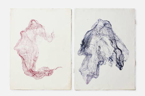 Tanya Aguiniga, 'Gauze' Prints (2): TANYA AGUINIGA (Mexican / American, b. 1978)Two &#39;Gauze&#39; prints, ca. 2010Color prints on Arches paper.&nbsp; &nbsp; Each: 30&quot; H x 22.25&quot; W