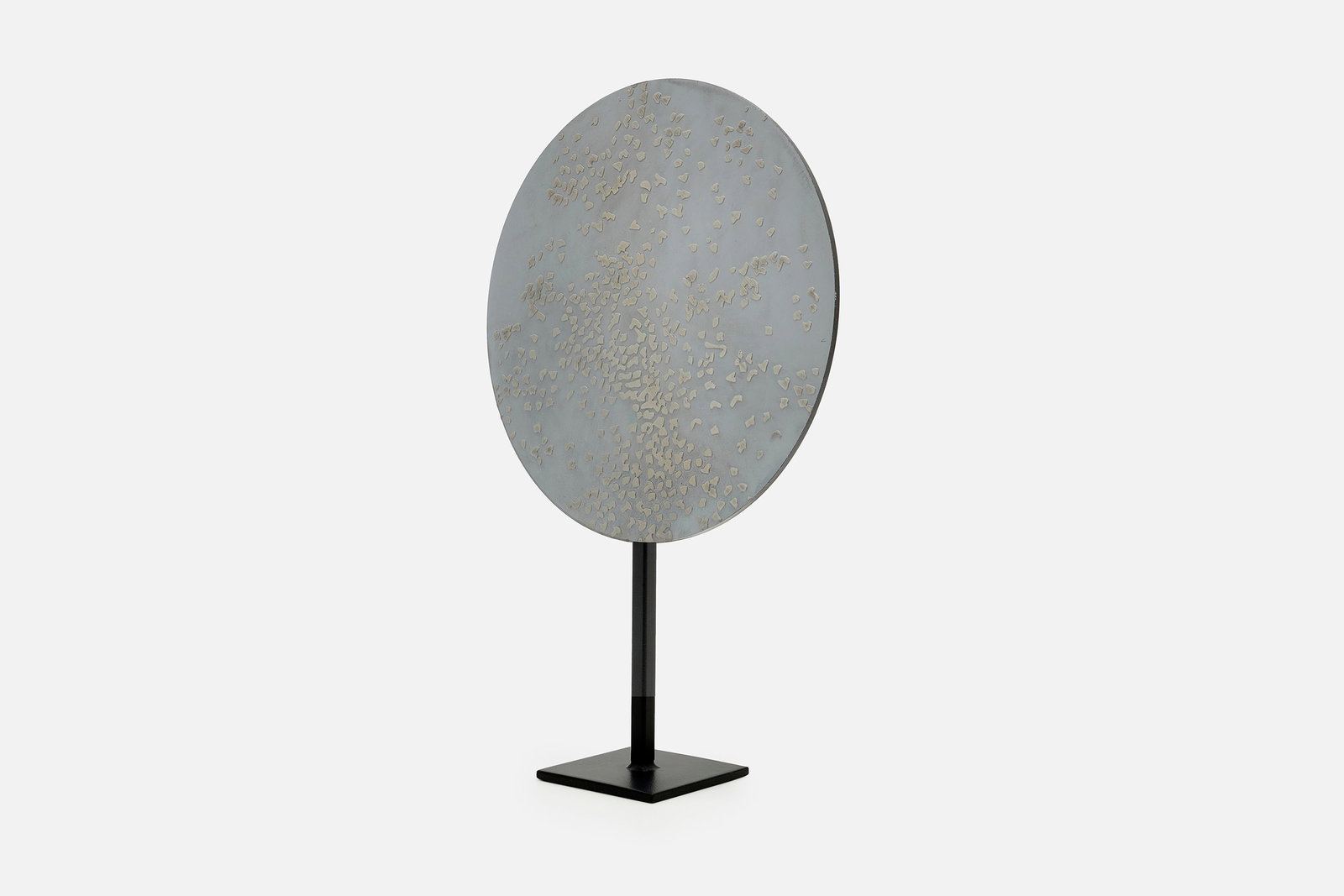 Christian Heckscher, Disc Sculpture: CHRISTIAN HECKSCHER Disc sculpture, 2010s Etched nickel, powder-coated metal. Produced by Lift Design, USA. Signed and editioned verso. Number one from the edition of 20. 18.25" H x 12&qu