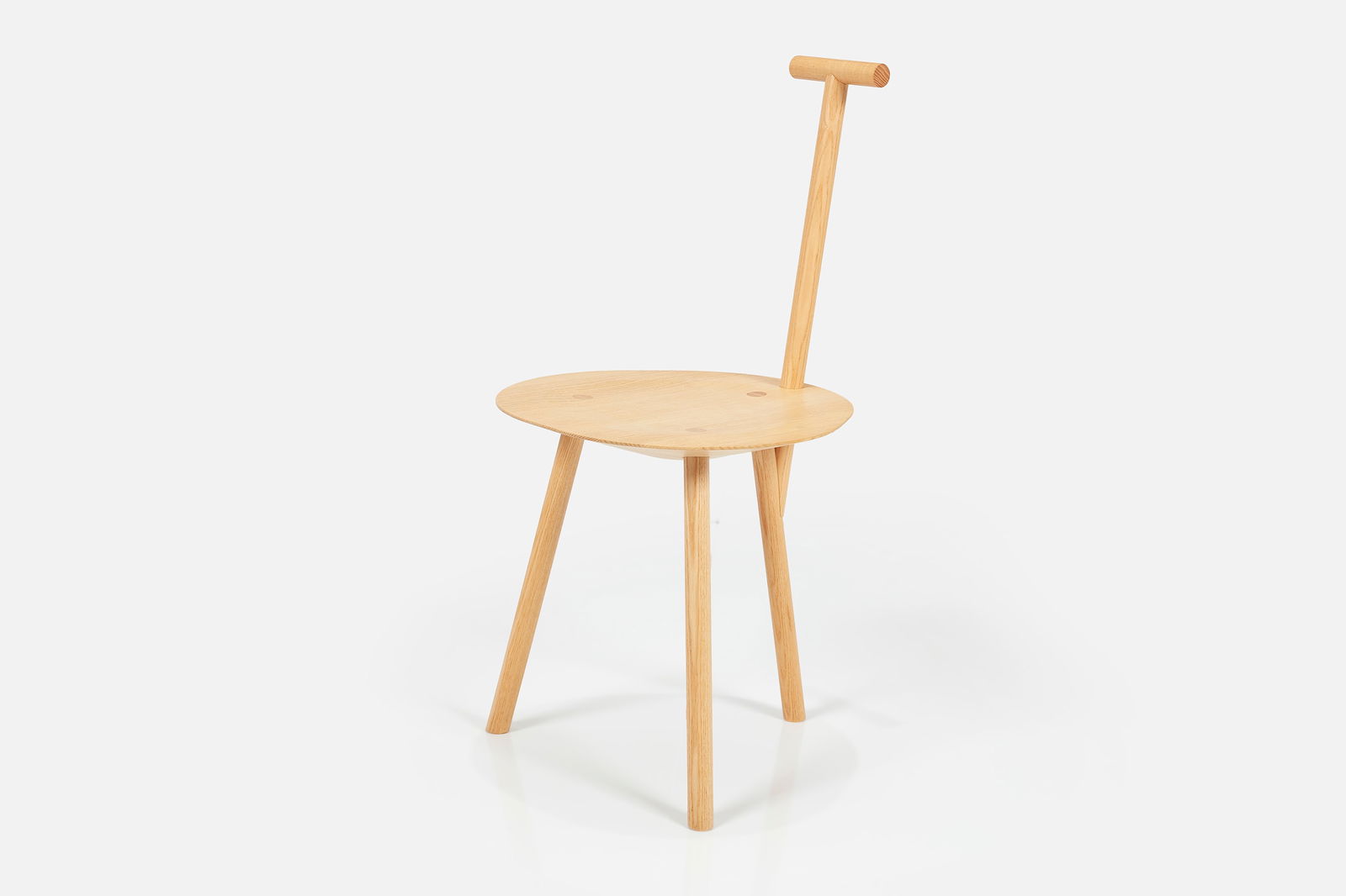 Faye Toogood, 'Spade' Chair: FAYE TOOGOOD 'Spade' chair, 21st century Ash. Manufactured by Please Wait To Be Seated, Denmark. Underside with manufacturer's label. 34.25" H x 17.25" W x 18.25" D