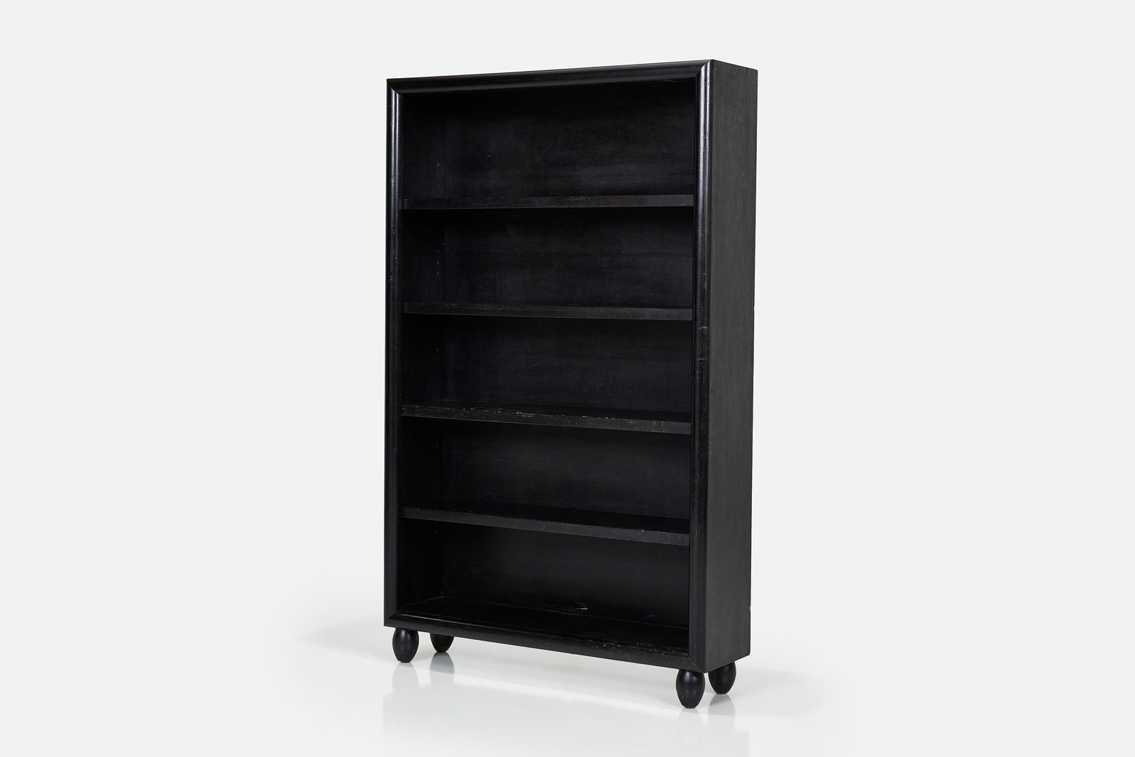 Austrian, Bookcase: AUSTRIAN Bookcase, early 20th century Ebonized wood. 63.25" H x 39" W x 10.75" D