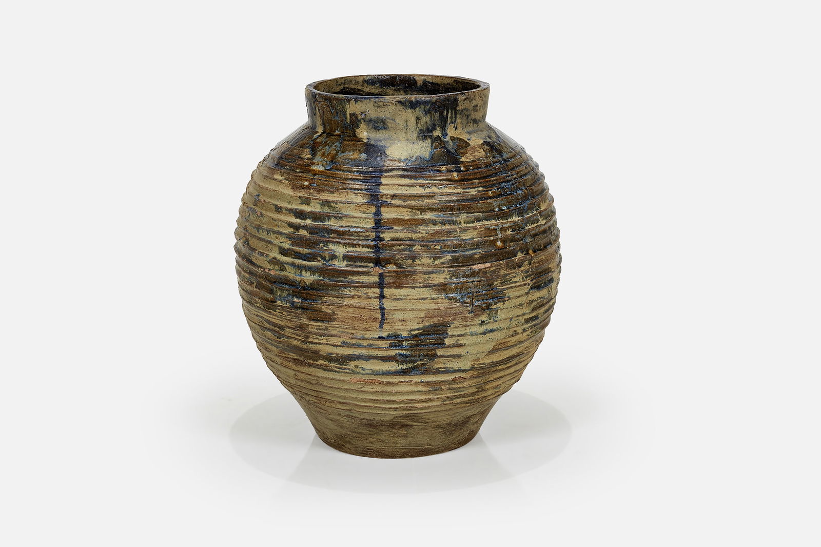 Stan Bitters, Large Vessel: STAN BITTERS Large vessel Glazed stoneware. Studio-made, Fresno, CA. 21" H x 18" Diameter