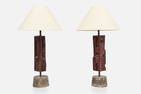 Yasuo Fuke, Carved Table Lamps (2)