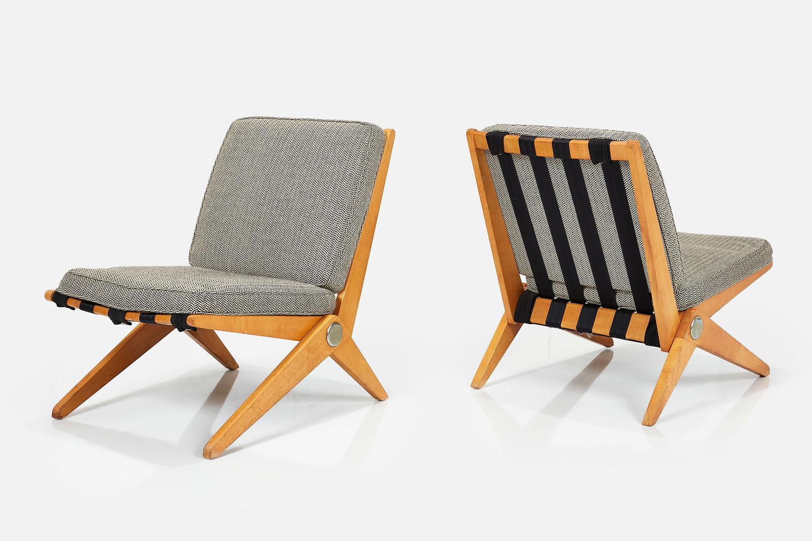 Pierre Jeanneret, 'Scissor' Chairs (2) (1 of 9)