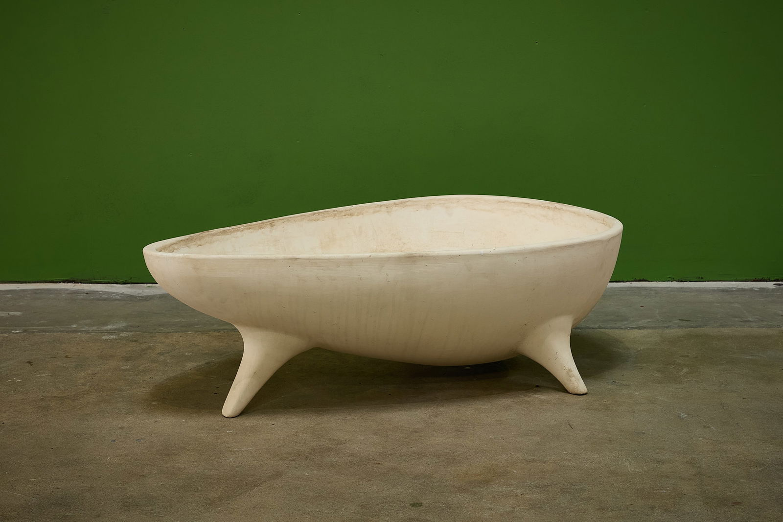 John Follis + Rex Goode, 'Pig' Planter: JOHN FOLLIS + REX GOODE'Pig' planter, model no. G-99, ca. 1955Bisque earthenware. Produced by Architectural Pottery, USA. 13" H x 26" W x 42" D